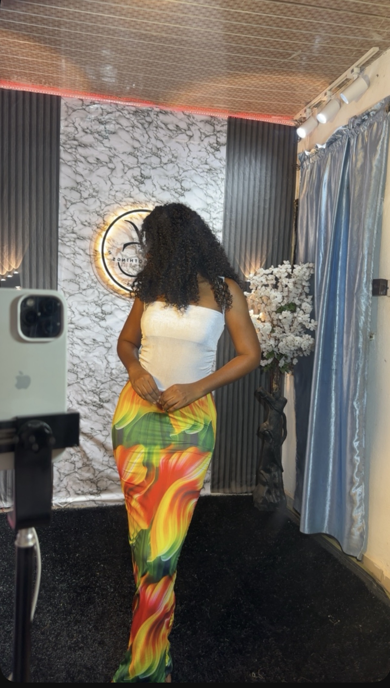Pattern Maxi Skirt 🌸