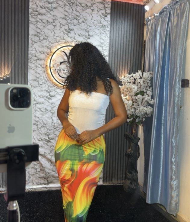 Pattern maxi skirts